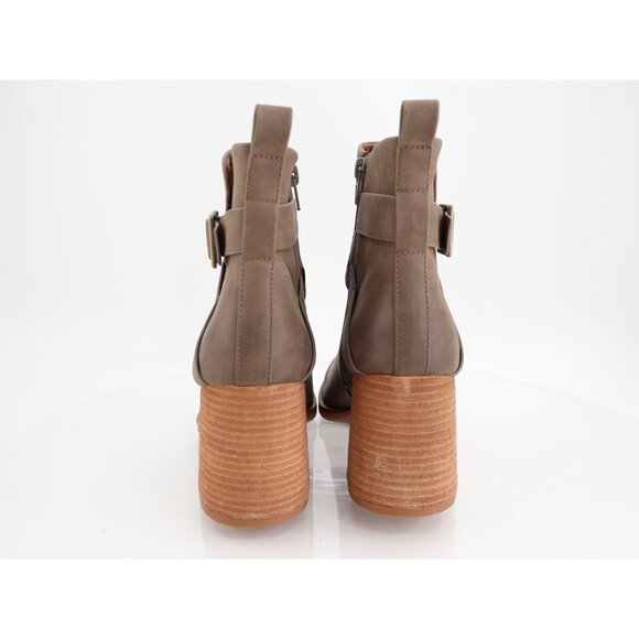 Korks Kork Ease Shyla Bootie Womens 9.5 M Vegan Tan Leather Block Heel Pointed - Picture 6 of 12